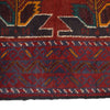 Baluchi Rug Handmade Red Geometric 3x5 ft
