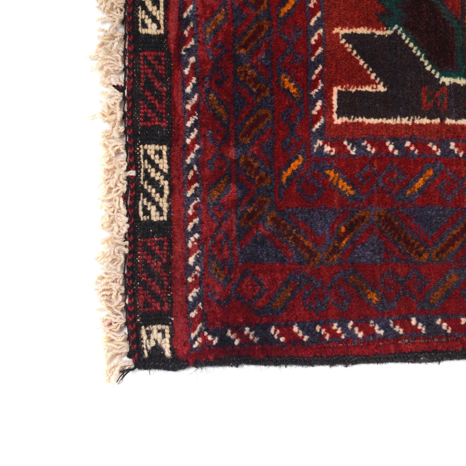 Baluchi Rug Handmade Red Geometric 3x5 ft