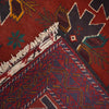 Baluchi Rug Handmade Red Geometric 3x5 ft
