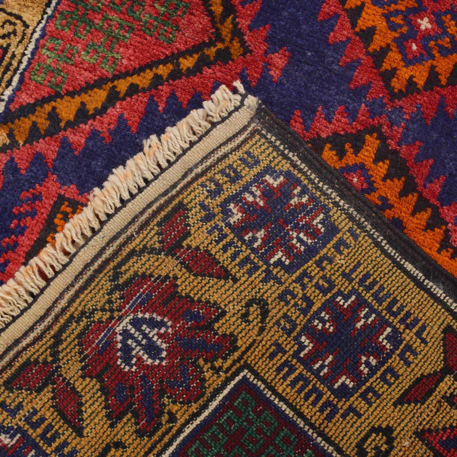 Baluchi Rug Handmade Multi Geometric 3x5 ft