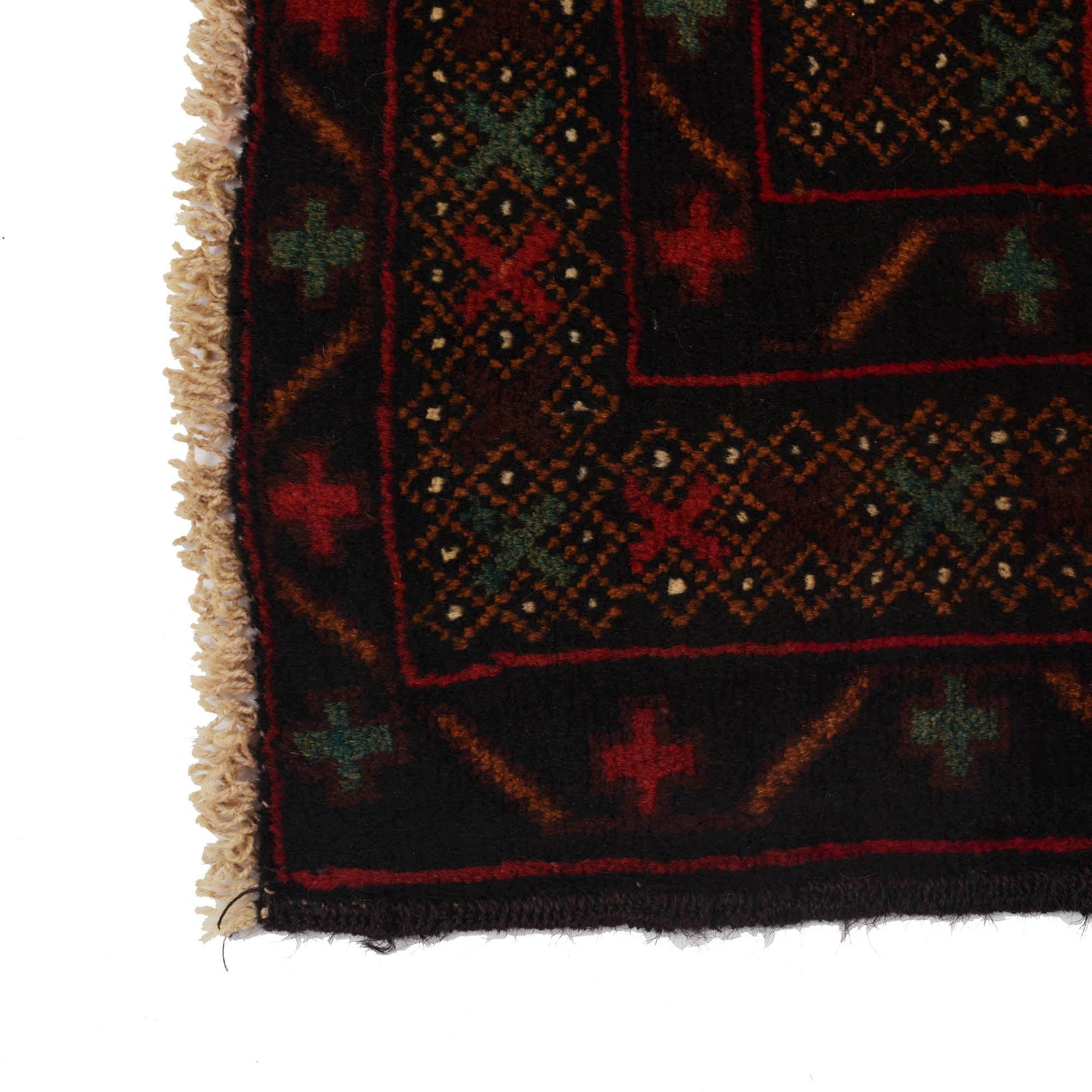 Baluchi Rug Handmade Multi Geometric 3x5 ft