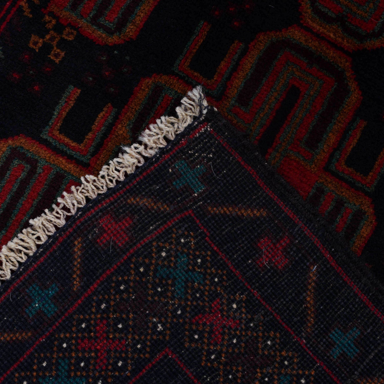 Baluchi Rug Handmade Multi Geometric 3x5 ft