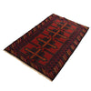 Baluchi Rug Handmade Multi Geometric 3x5 ft