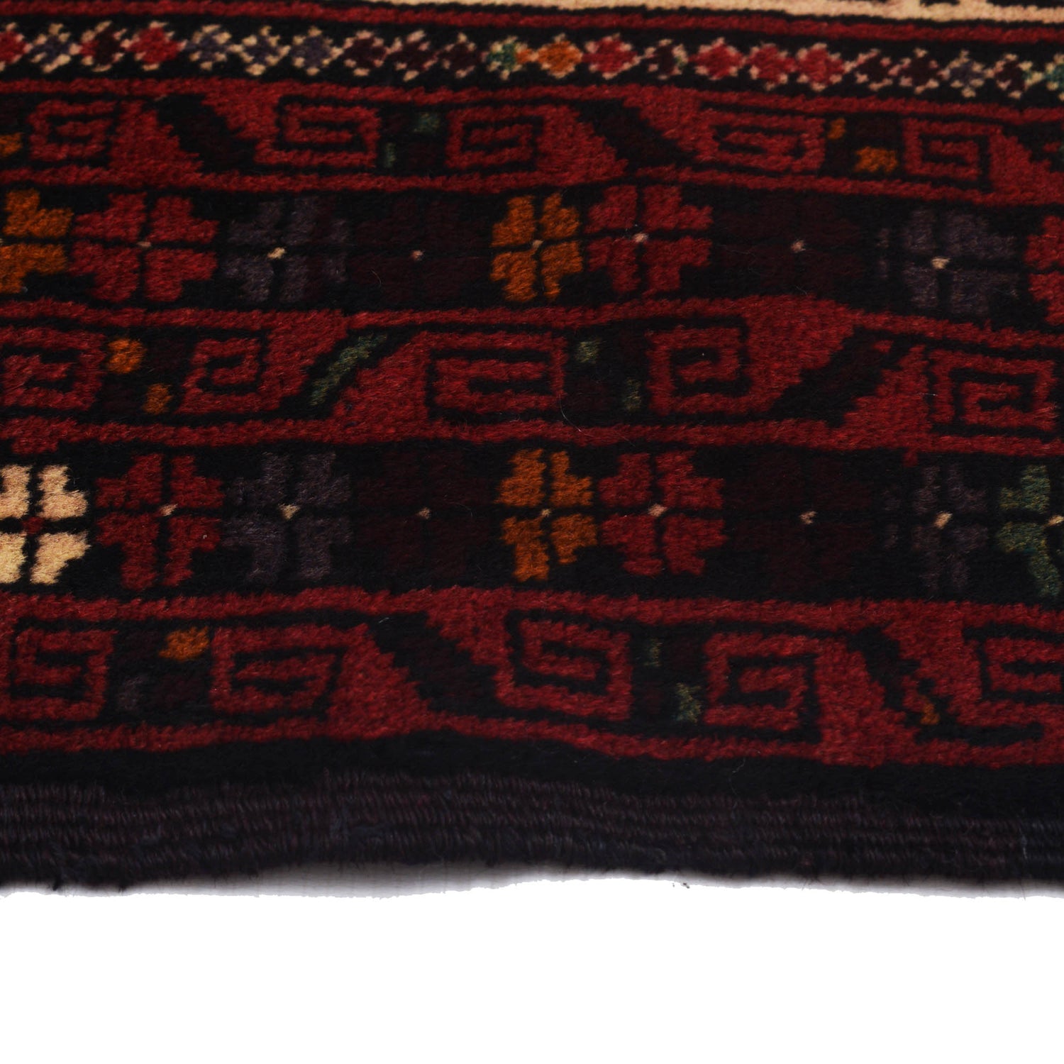 Baluchi Rug Handmade Multi Geometric 3x5 ft