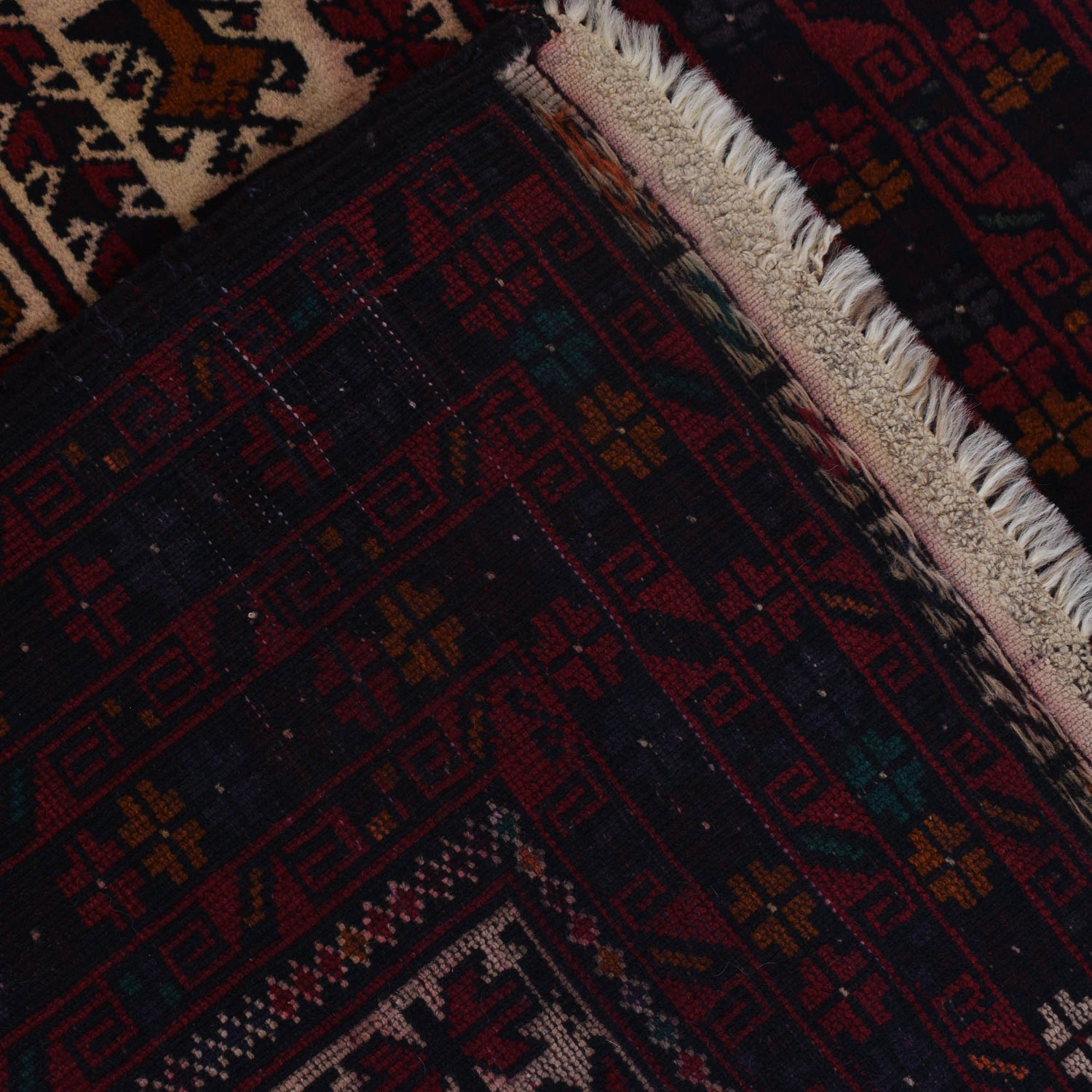 Baluchi Rug Handmade Multi Geometric 3x5 ft