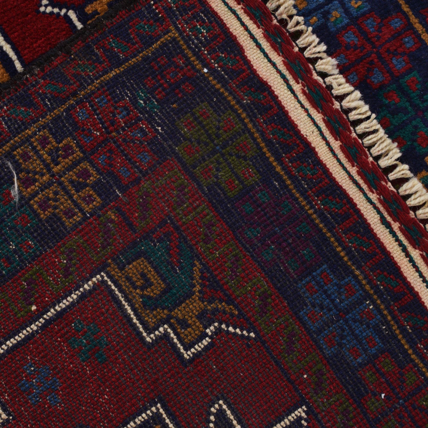 Baluchi Rug Handmade Multi Geometric 3x5 ft