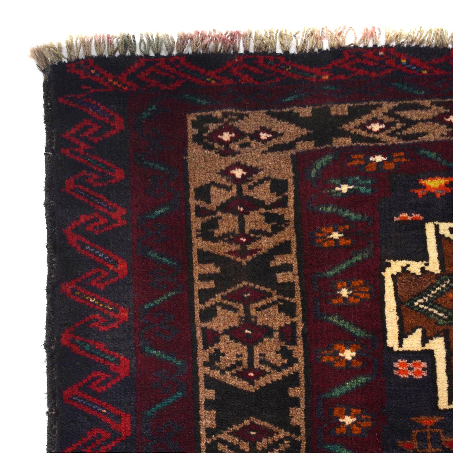 Baluchi Rug Handmade Multi Geometric 3x5 ft