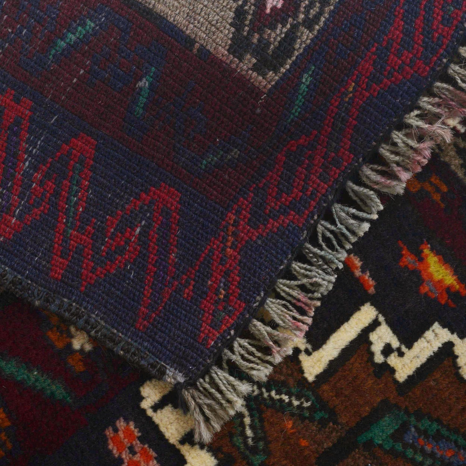 Baluchi Rug Handmade Multi Geometric 3x5 ft
