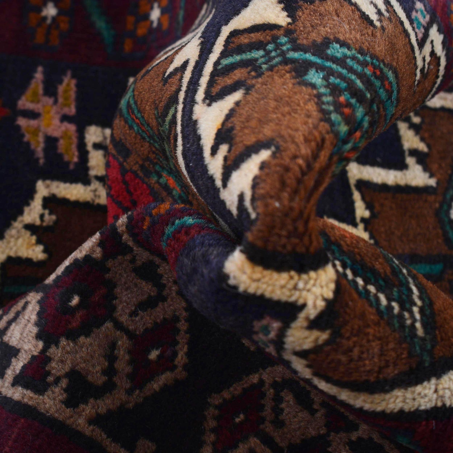 Baluchi Rug Handmade Multi Geometric 3x5 ft