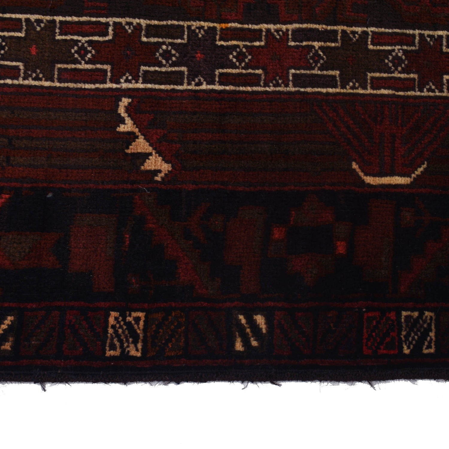 Baluchi Rug Handmade Multi Prayer Design 3x5 ft