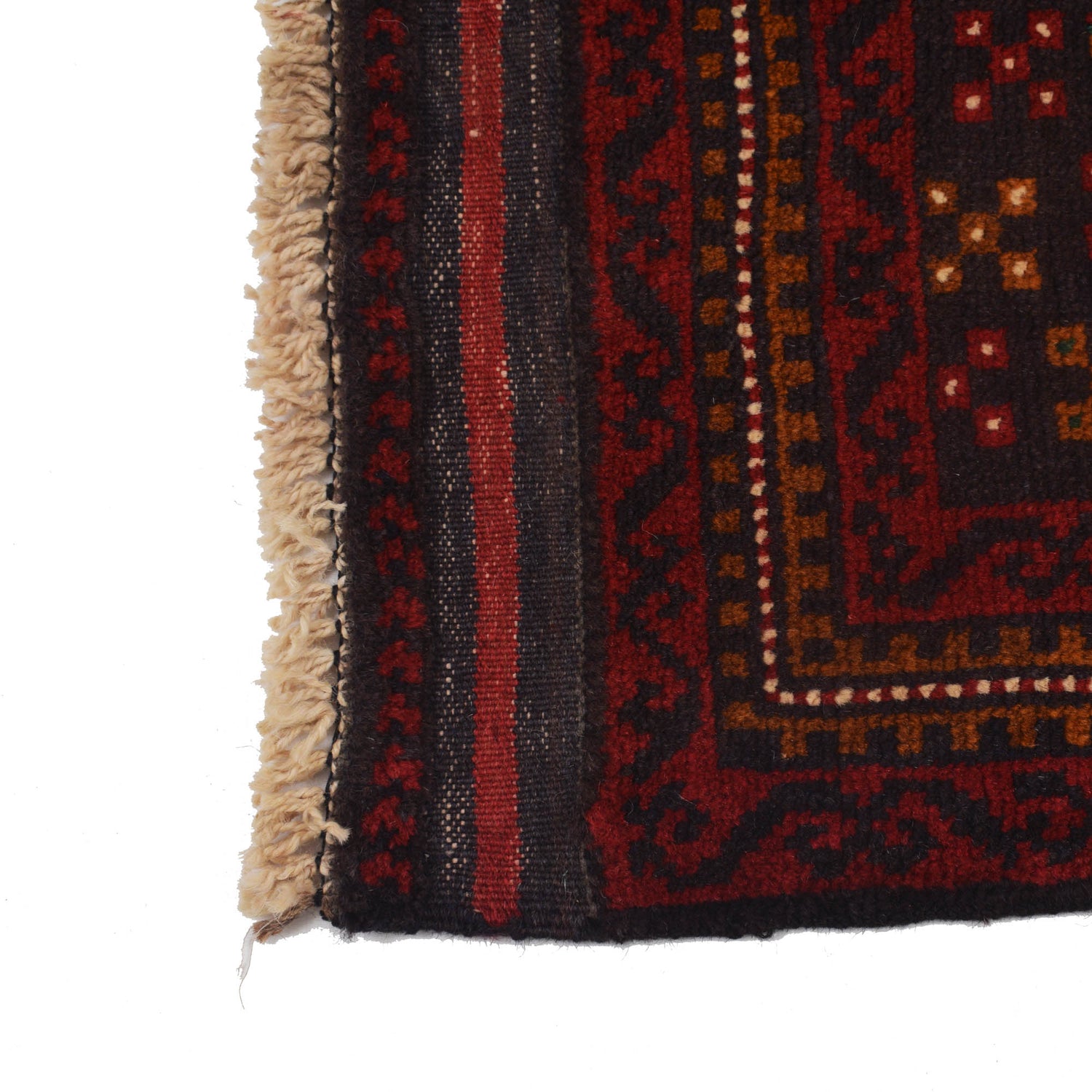Baluchi Rug Handmade Blue Geometric 3x5 ft
