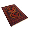 Baluchi Rug Handmade Blue Geometric 3x5 ft