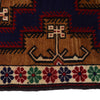 Baluchi Rug Handmade Blue Geometric 3x5 ft