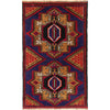 Baluchi Rug Handmade Blue Geometric 3x5 ft