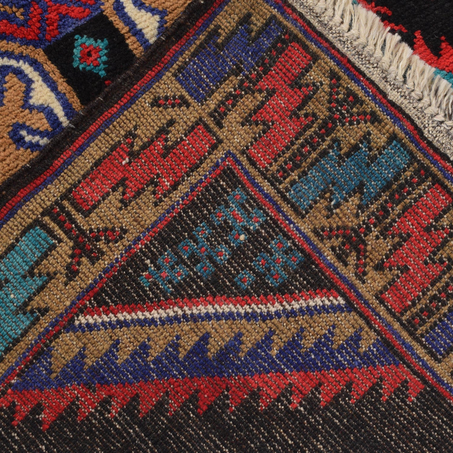 Baluchi Rug Handmade Black Prayer Design 3x5 ft