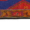 Baluchi Rug Handmade Blue Geometric 3x5 ft