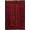 Baluchi Rug Handmade Red Geometric 3x5 ft