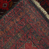 Baluchi Rug Handmade Red Geometric 3x5 ft