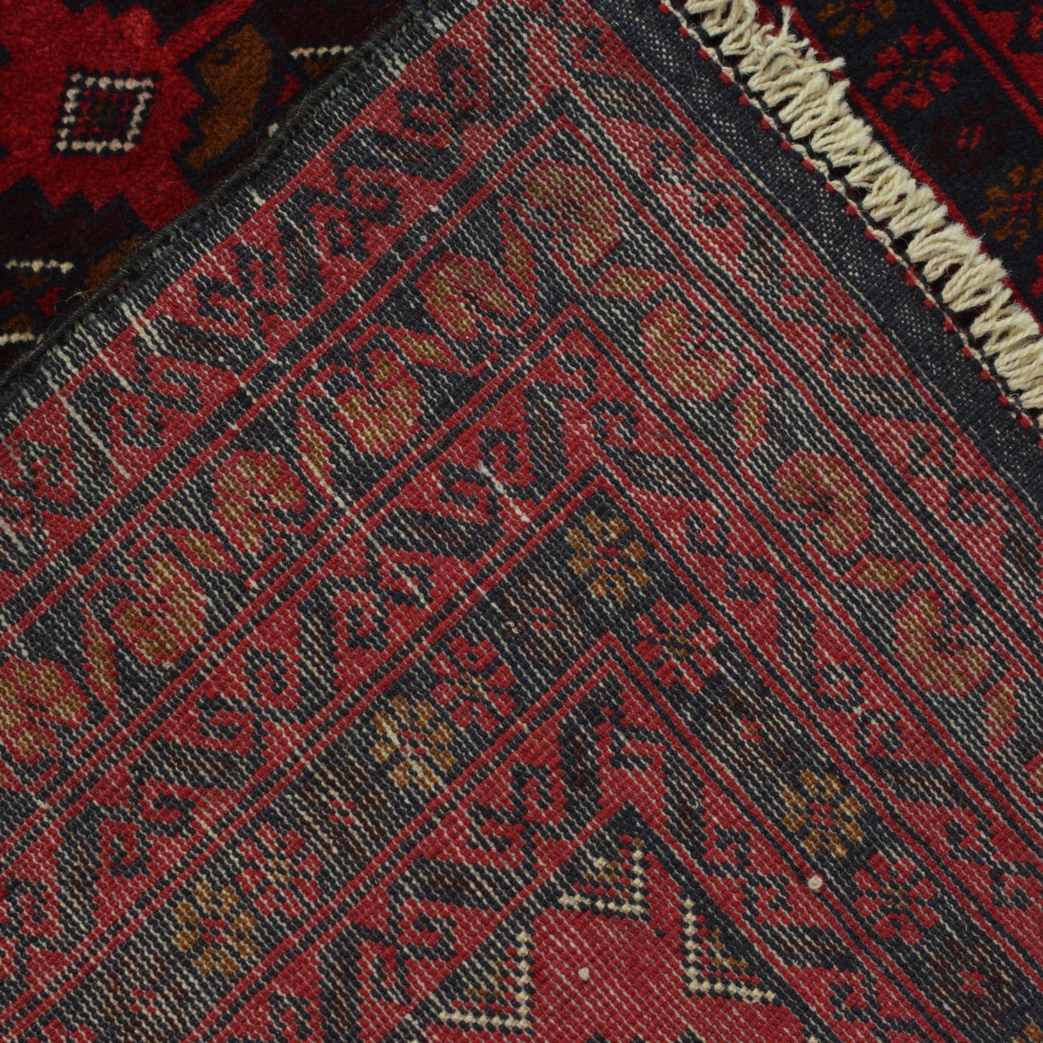 Baluchi Rug Handmade Red Geometric 3x5 ft