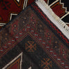 Baluchi Rug Handmade Black Geometric 3x5 ft