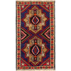 Baluchi Rug Handmade Blue Geometric 3x5 ft