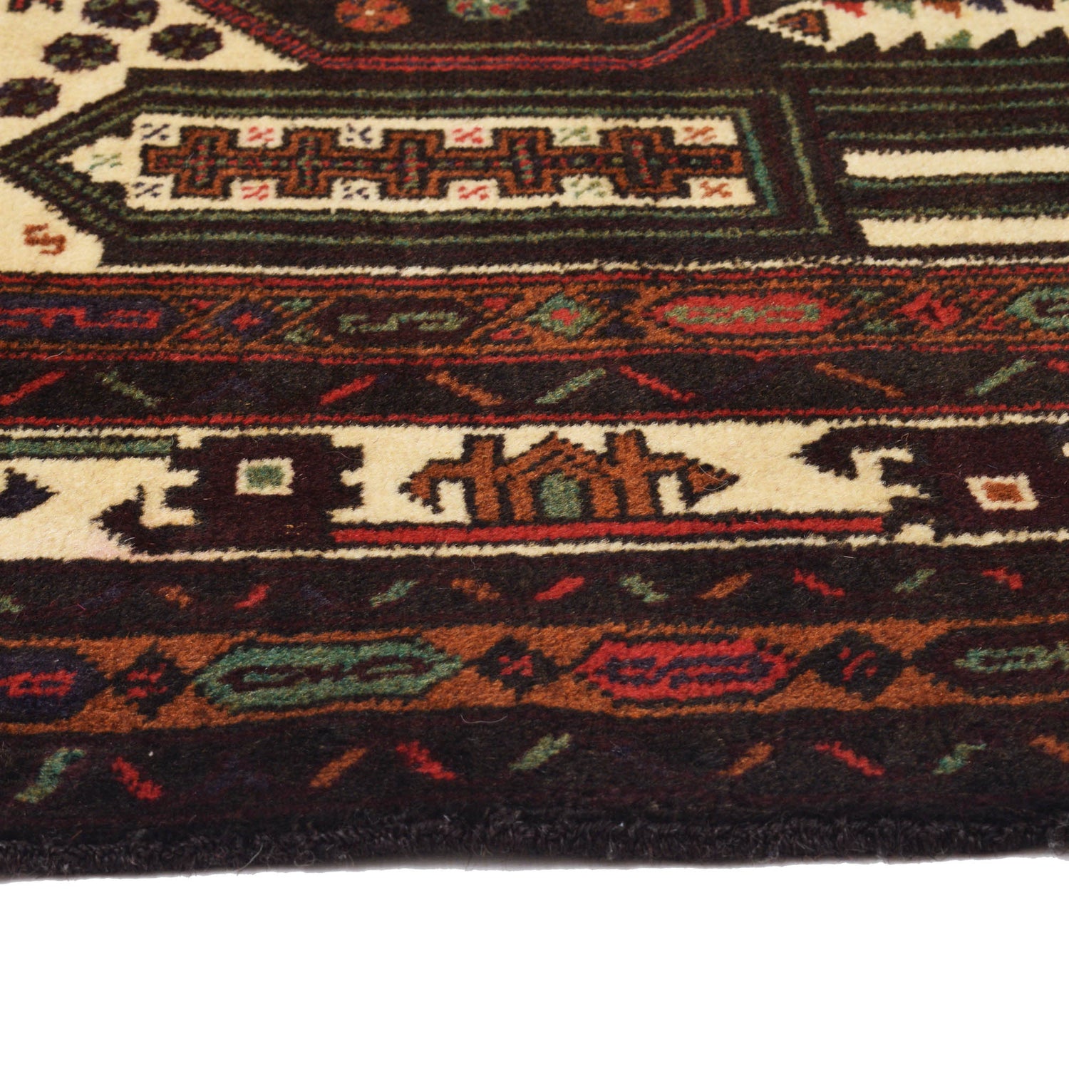 Baluchi Rug Handmade Beige Prayer Design 3x5 ft