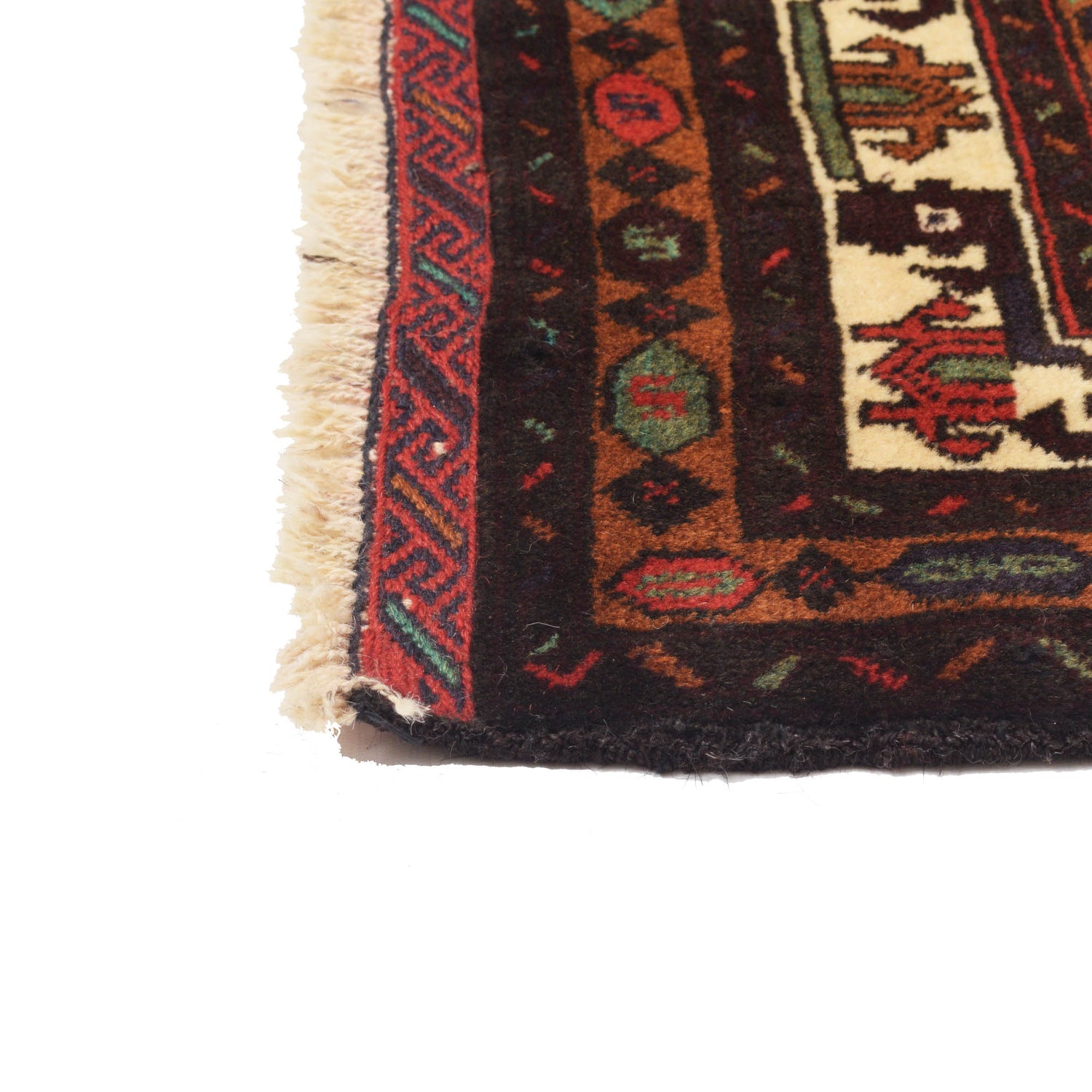 Baluchi Rug Handmade Beige Prayer Design 3x5 ft
