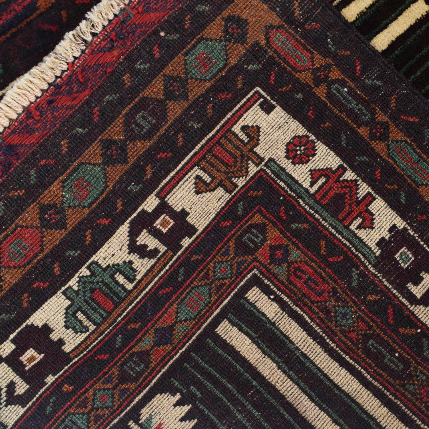 Baluchi Rug Handmade Beige Prayer Design 3x5 ft