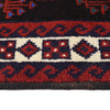 Baluchi Rug Handmade Black Geometric 3x5 ft