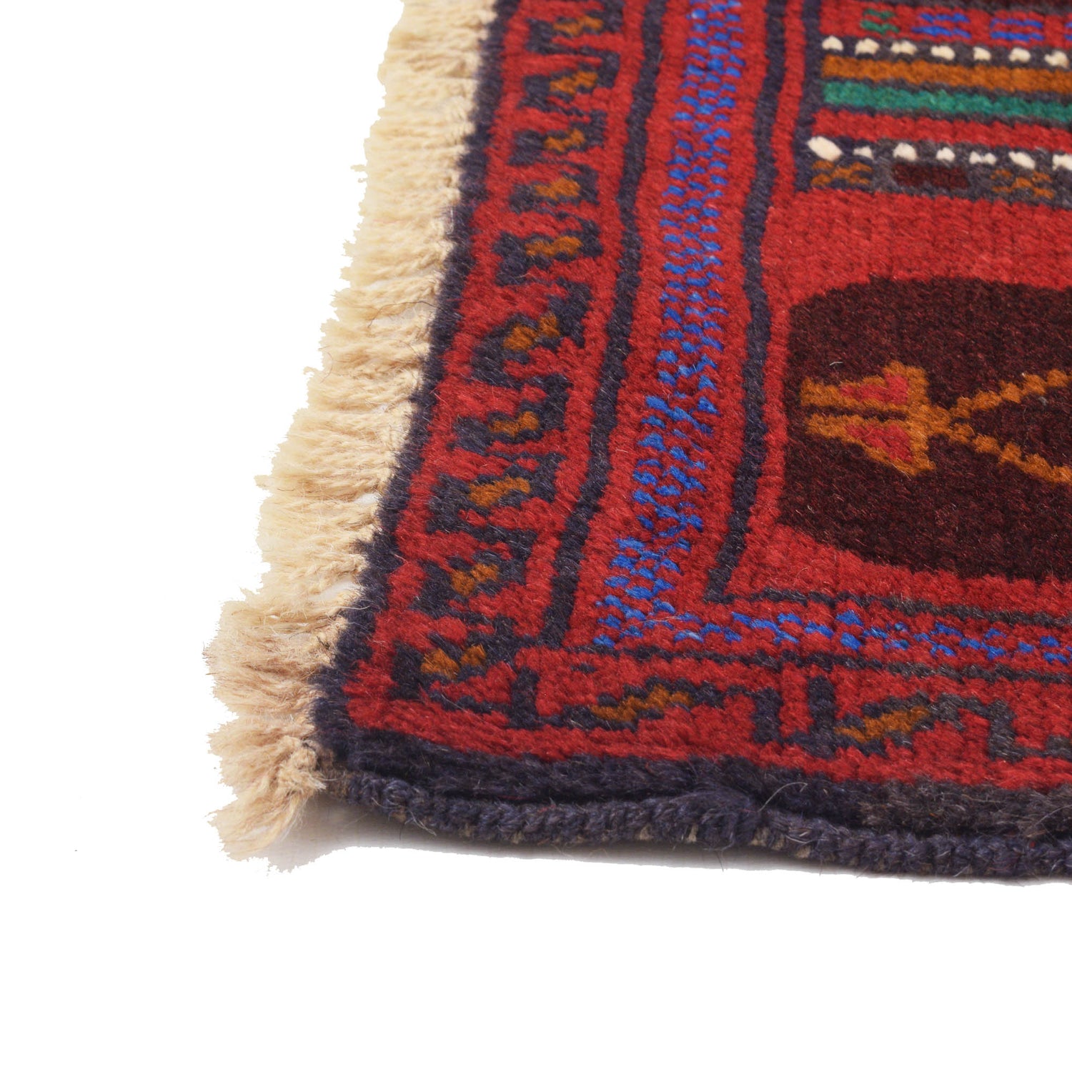 Baluchi Rug Handmade Red Prayer Design 2x4 ft