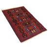 Baluchi Rug Handmade Red Prayer Design 2x4 ft