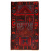 Baluchi Rug Handmade Multi Prayer Design 3x5 ft
