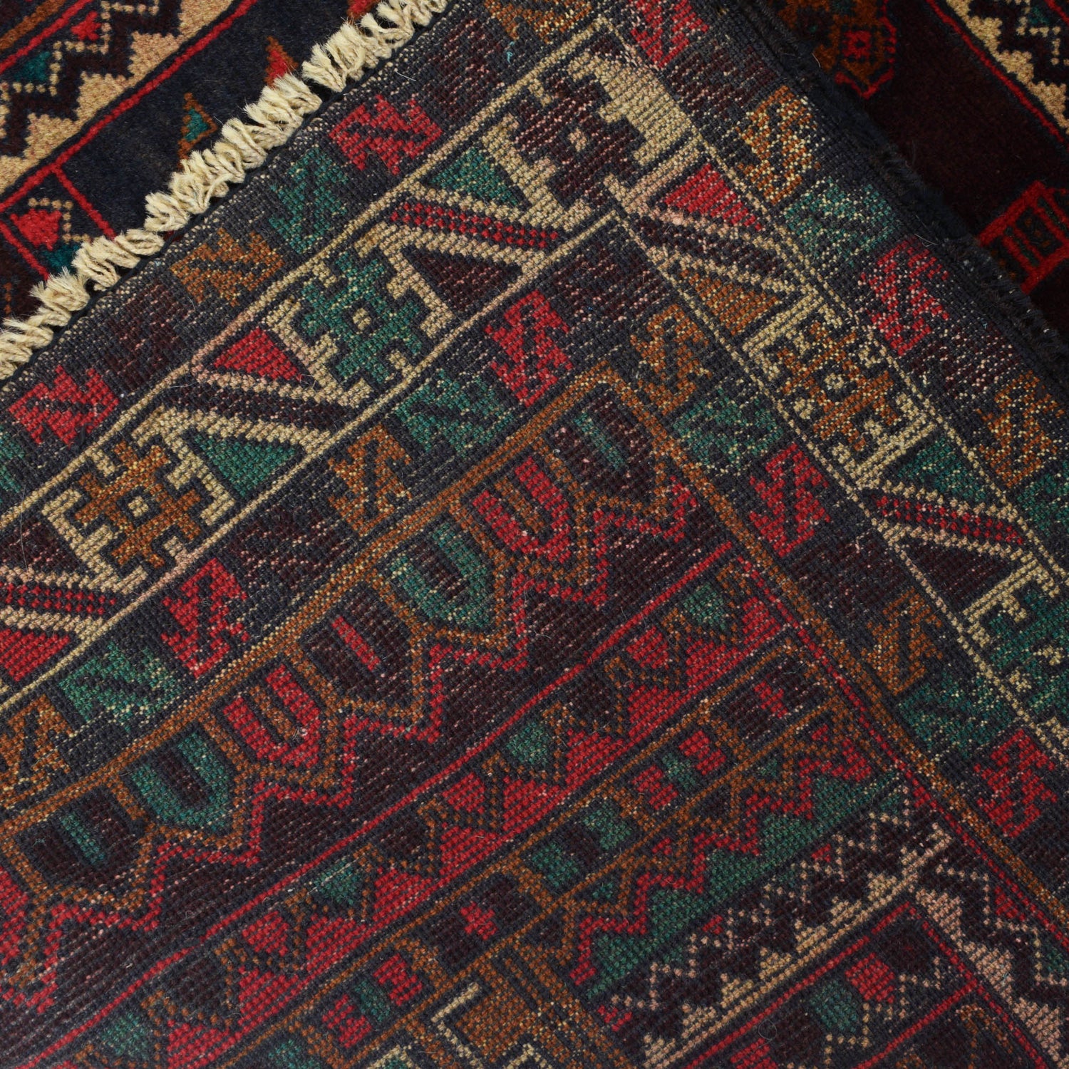 Baluchi Rug Handmade Multi Prayer Design 3x5 ft