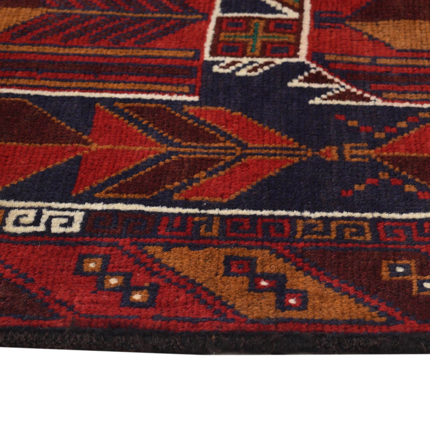 Baluchi Rug Handmade Multi Geometric 3x5 ft