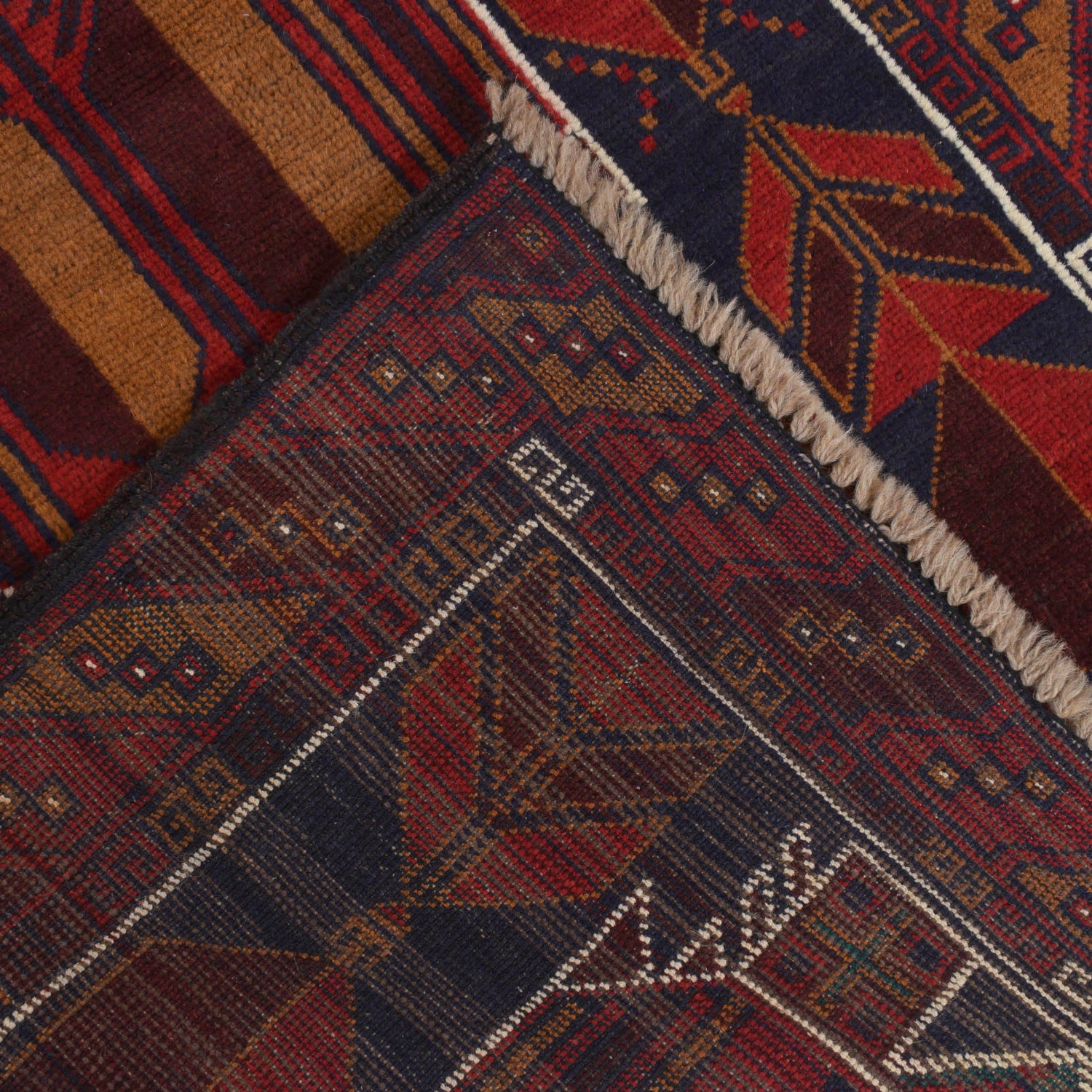 Baluchi Rug Handmade Multi Geometric 3x5 ft