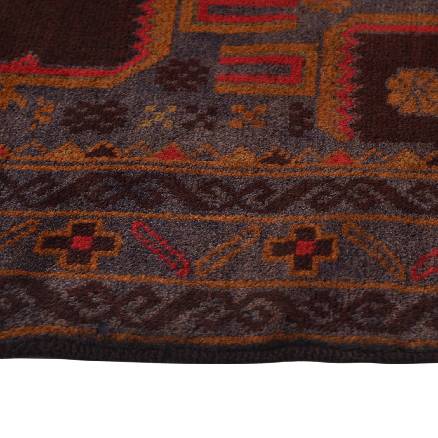 Baluchi Rug Handmade Multi Geometric 3x5 ft