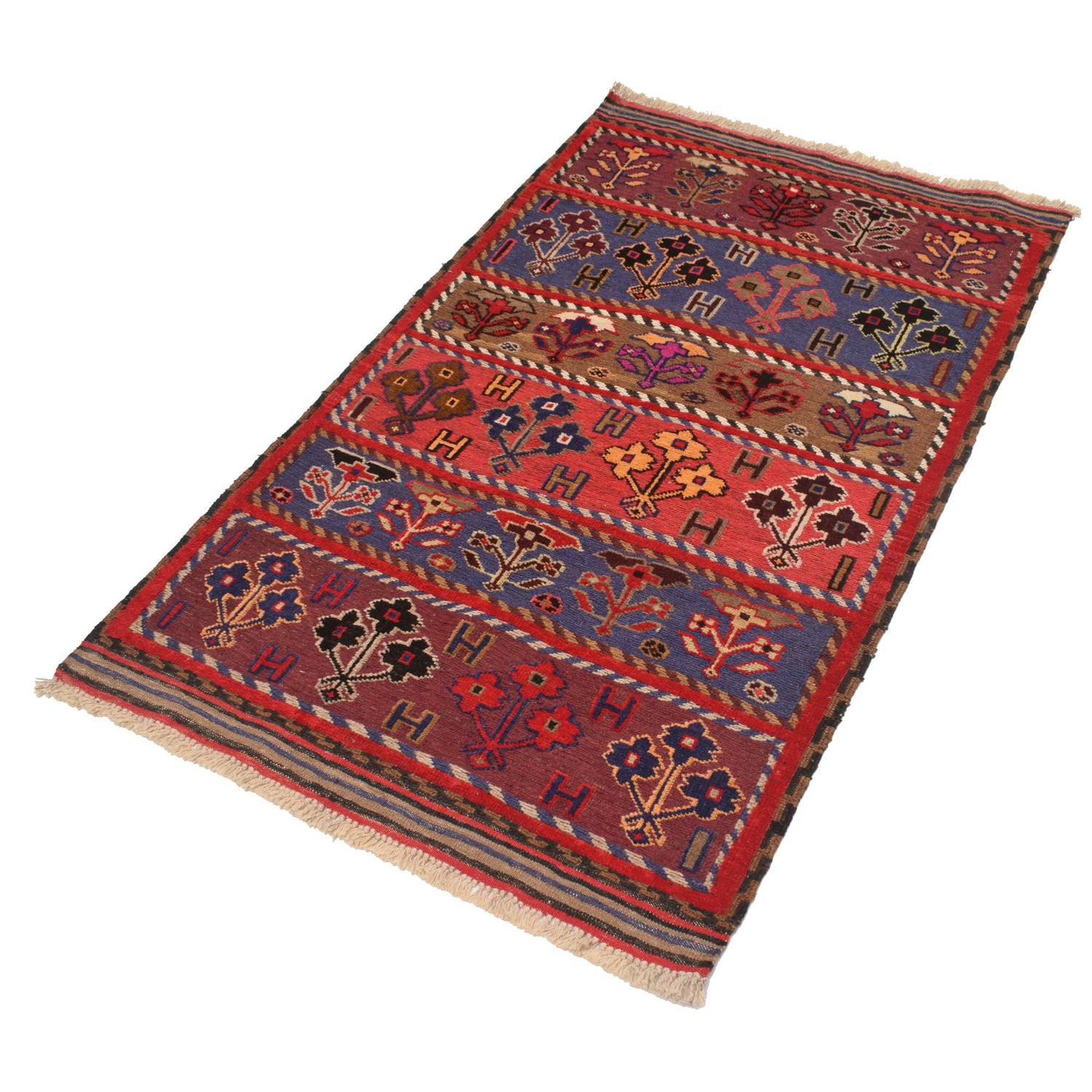 Baluchi Rug Handmade Multi Geometric 3x5 ft