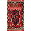 Baluchi Rug Handmade Red Prayer Design 3x5 ft