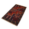 Baluchi Rug Handmade Blue Geometric 3x5 ft
