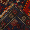 Baluchi Rug Handmade Blue Geometric 3x5 ft