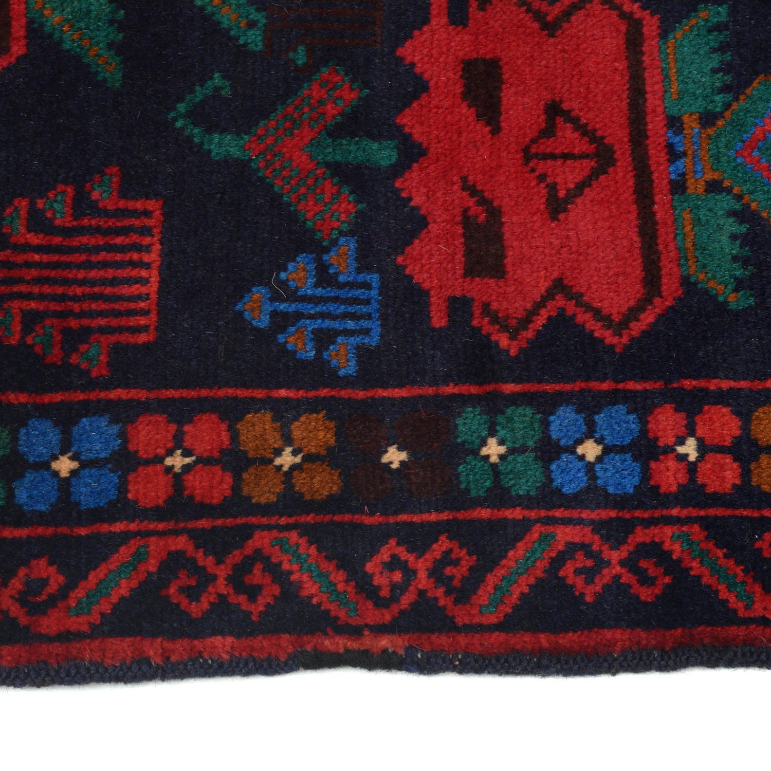 Baluchi Rug Handmade Multi Geometric 3x5 ft