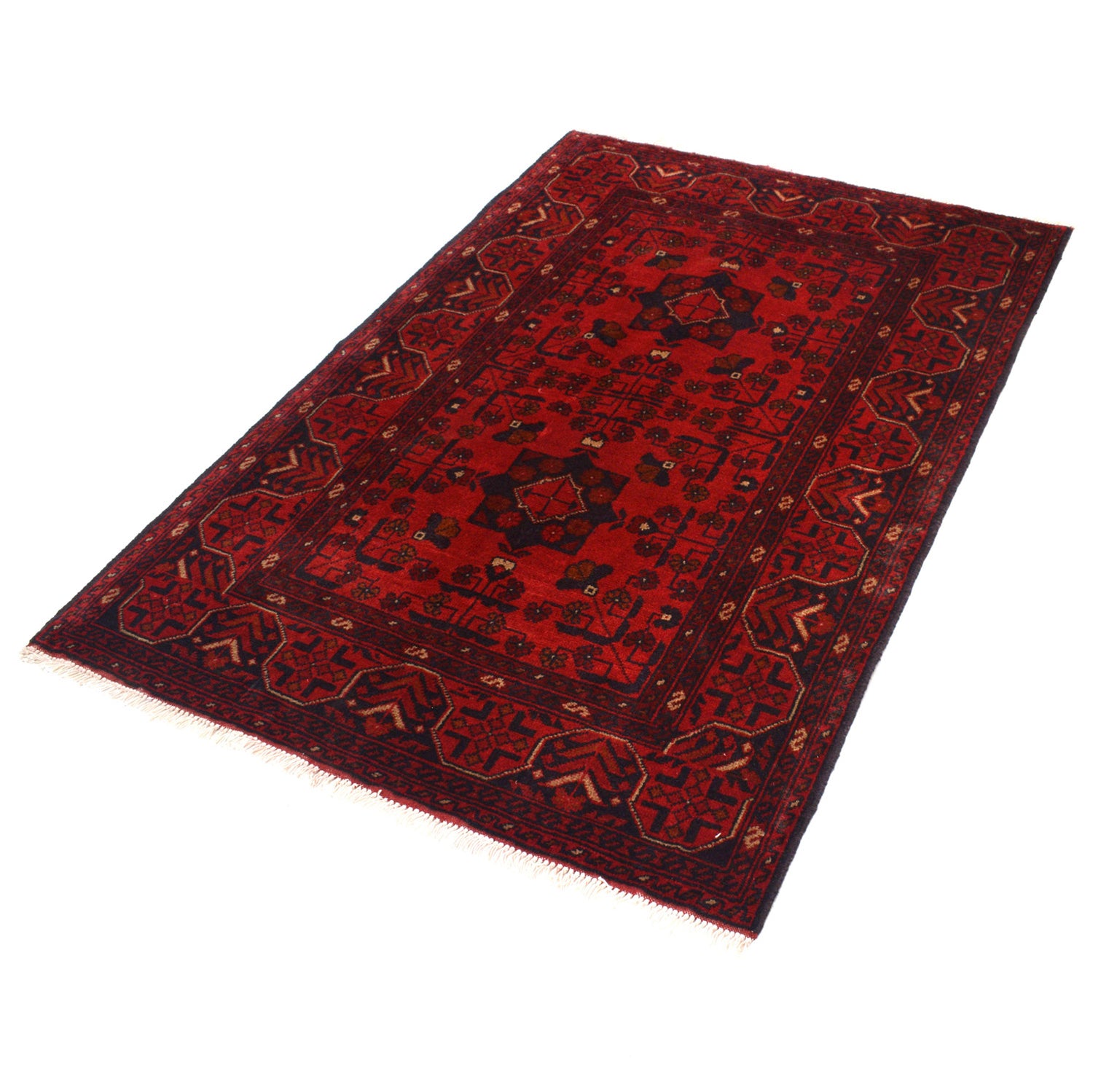 Khal Mohammadi Rug Handmade Red 3x5 ft