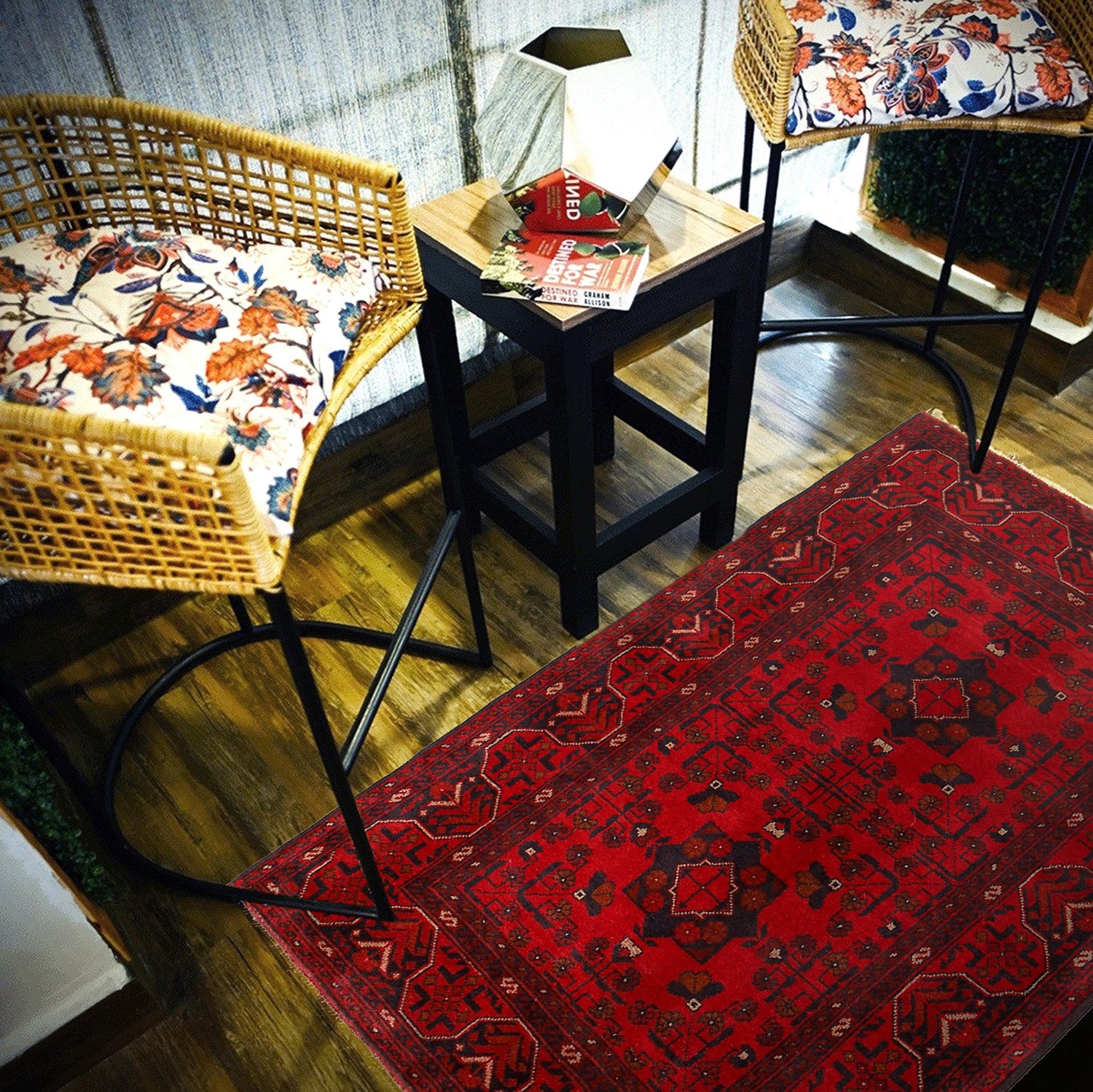 Khal Mohammadi Rug Handmade Red 3x5 ft