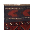 Mashwani Runner Handmade Deep Red Geometric 12' Runner