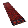 Mashwani Runner Handmade Deep Red Geometric 12' Runner