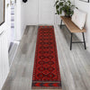 Mashwani Runner Handmade Deep Red Geometric 12' Runner