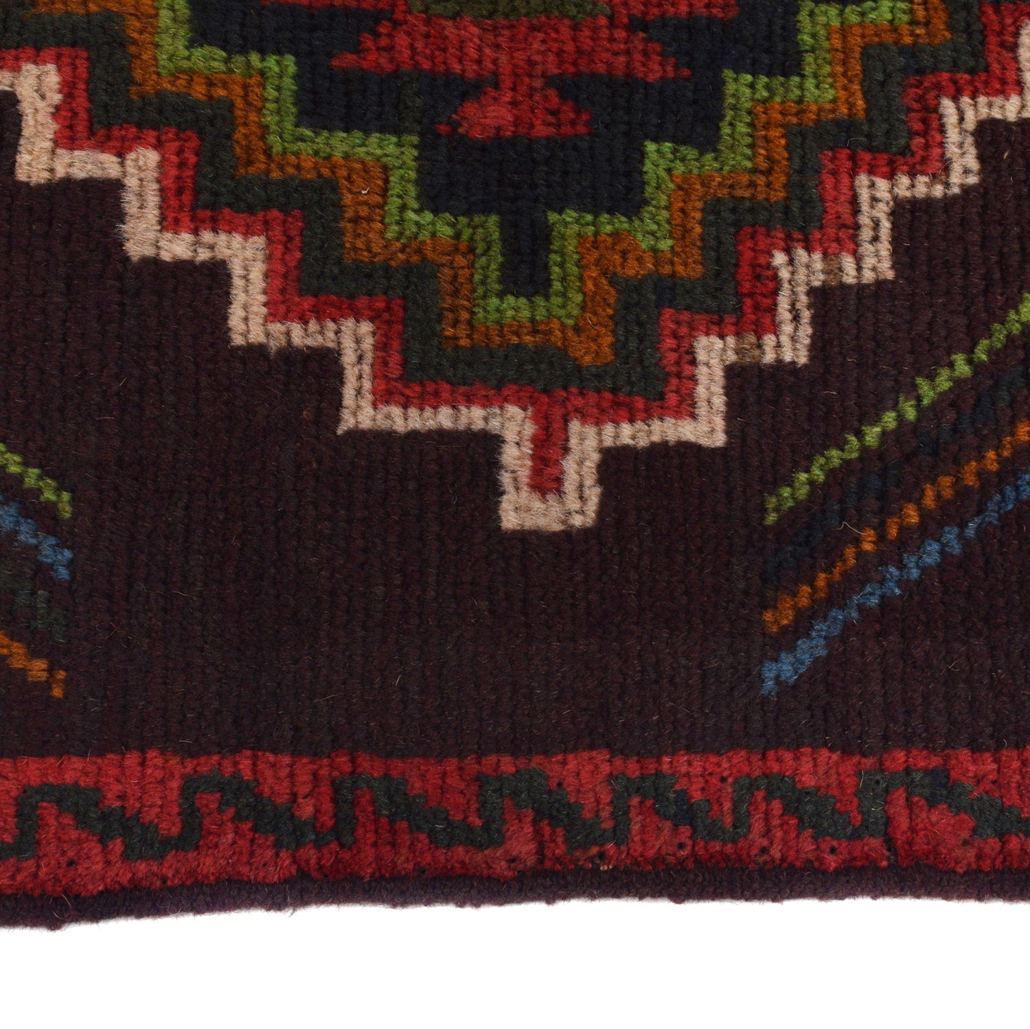 Baluchi Runner Rug Handmade Chocolate 10' Runner