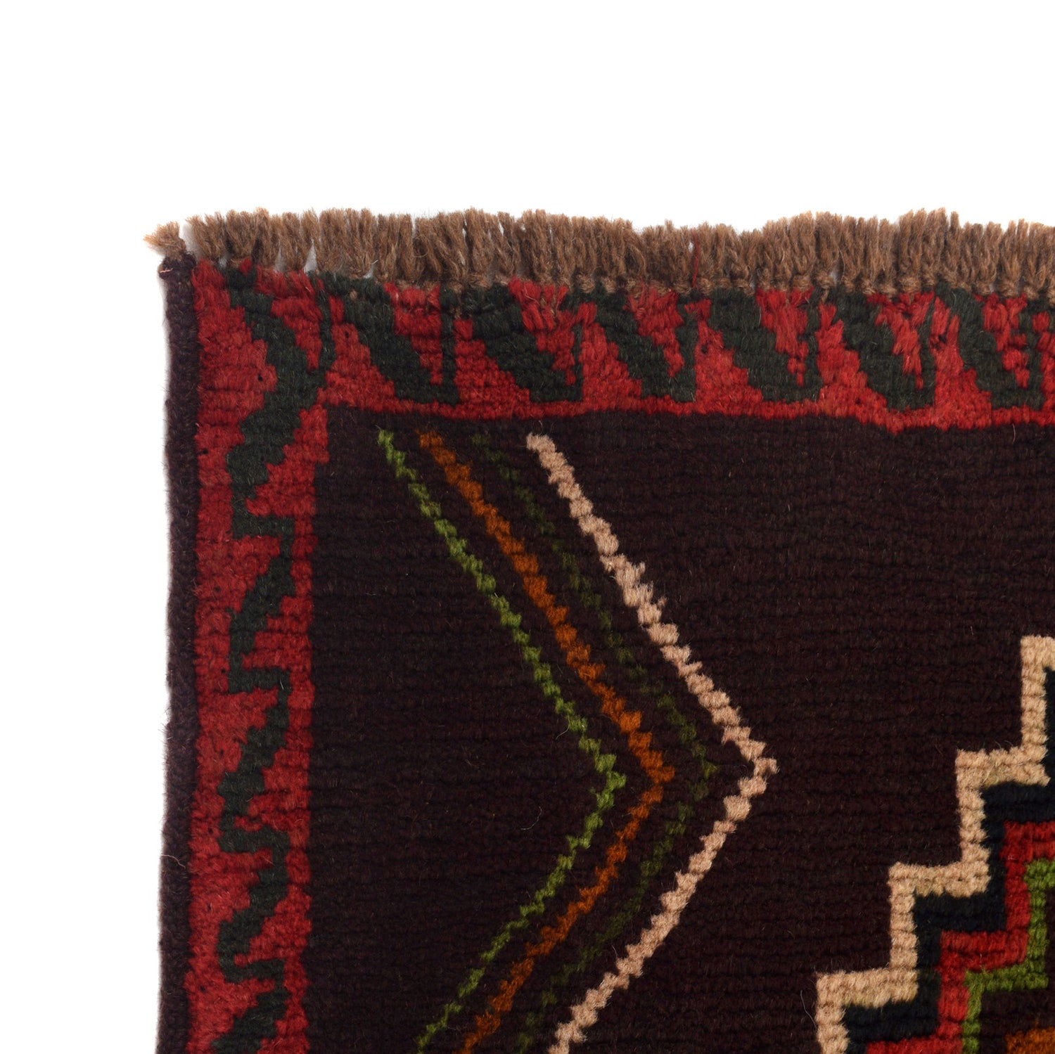 Baluchi Runner Rug Handmade Chocolate 10' Runner