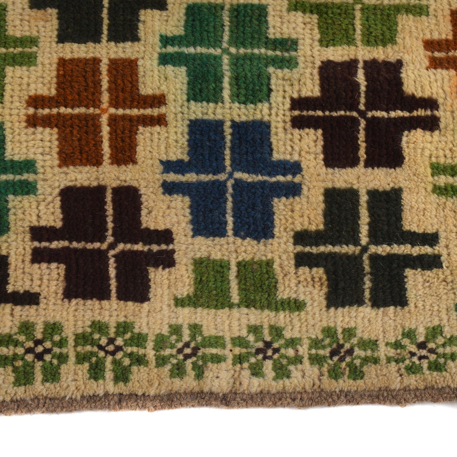 Baluchi Runner Rug Handmade Beige 10' Runner