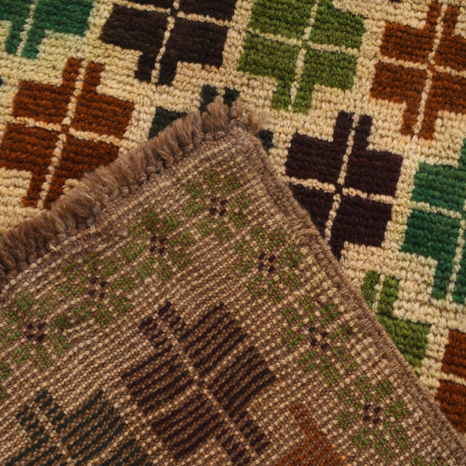 Baluchi Runner Rug Handmade Beige 10' Runner
